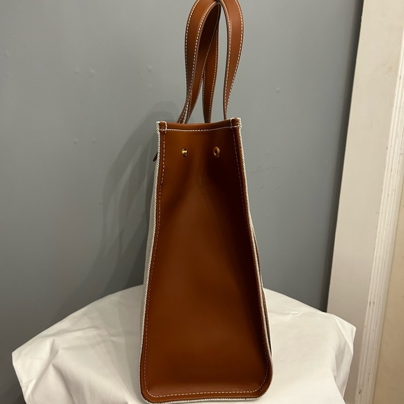 BALMAIN B-Army 42 Canvas Tote Bag With Leather Details - Picture 8 of 11